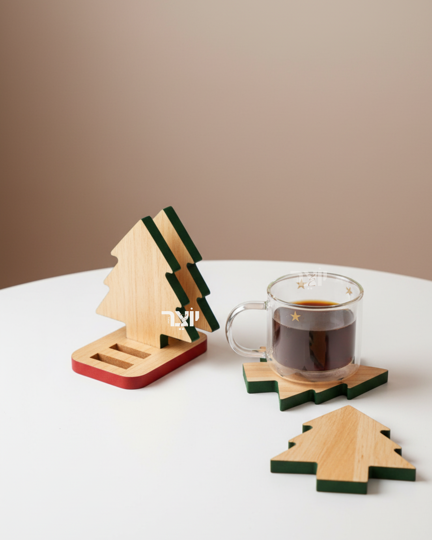 Coaster Set Christmas Tree Shape