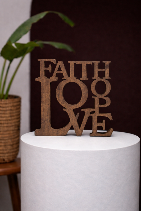 Faith Love Hope (Wall Hanging)