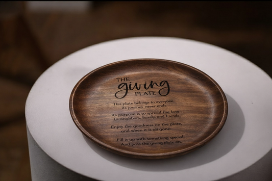 Wooden Engraved Serving Plate