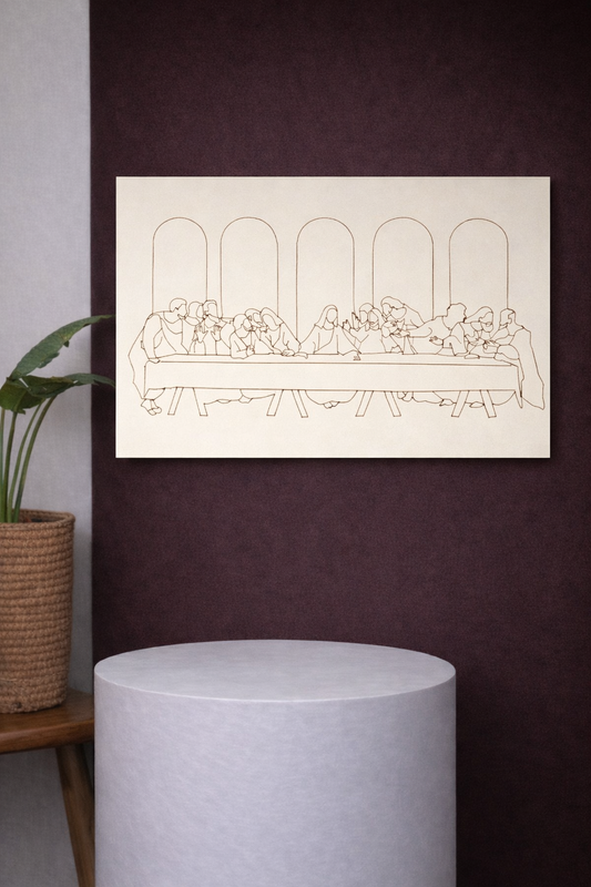 The Last Supper – MDF Wall Hanging (White Finish)